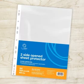   Genotherm lefűzhető, A4, 60 micron kétoldalt (felül és belül) nyitott narancsos Bluering® 100 db/csomag,