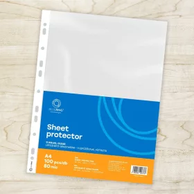   Genotherm lefűzhető, A4, 80 micron víztiszta Bluering® 100 db/csomag,