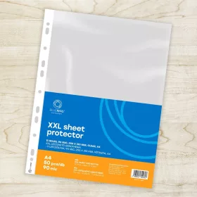   Genotherm lefűzhető, A4, XXL 90 micron 250x310mm, Extra SZÉLES víztiszta Bluering® 50 db/csomag