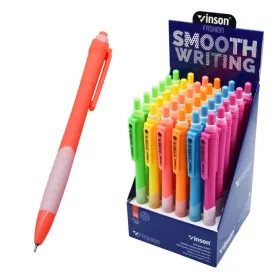   Golyóstoll nyomógombos 0,7mm Vinson Fashion C4 vegyes displ 36 db