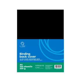   Hátlap, A4, 230 g. bőrhatású 100 db/csomag, Bluering® fekete