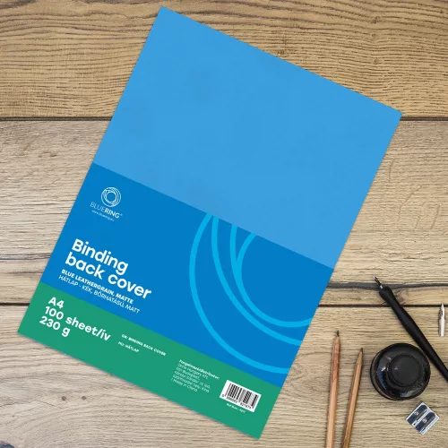 Hátlap, A4, 230 g. bőrhatású 100 db/csomag, kék Bluering®