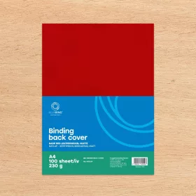   Hátlap, A4, 230 g. bőrhatású 100 db/csomag, Bluering® sötétpiros