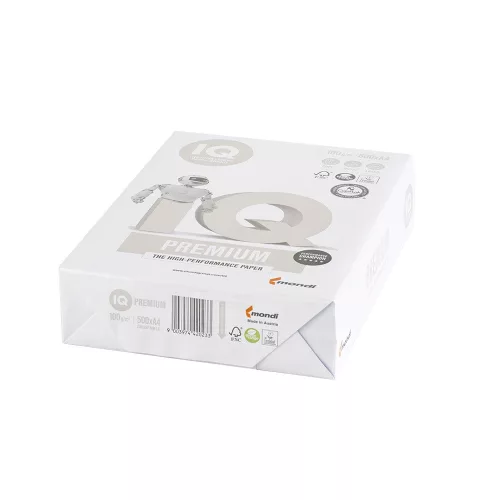 Másolópapír A4, 100g, IQ Premium 500ív/csomag, 4csom/doboz,