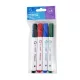 Alkoholos marker készlet, 1-4mm, vágott hegyű, 4-es készlet, Bluering®