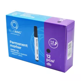 Alkoholos marker 1-4mm, vágott végű Bluering® fekete