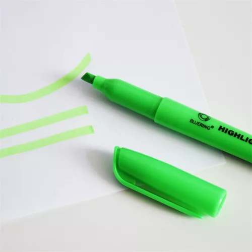 Szövegkiemelő kerek test Bluering® zöld