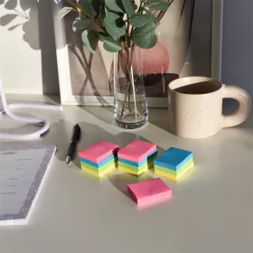   Jegyzettömb öntapadó, 38x51mm, 80lap, 12 tömb/csomag, Bluering® , pasztell