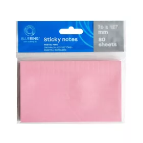   Jegyzettömb öntapadó, 76x127mm, 80lap, Bluering® , pasztell rózsa
