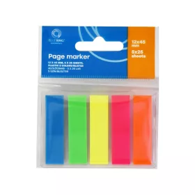   Jelölőcímke 12x45mm, 5x25lap, műanyag 5szín/bliszter, adagolón Bluering®