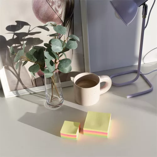 Jegyzettömb öntapadó, 50x50mm, 250lap, Bluering® , vegyes neon