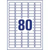 Etikett címke, 35,6 x16,9mm, univerzális visszaszedhető, 80 címke/ív, 100 ív/doboz, Avery fehér