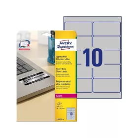   Etikett címke, 96x50,8mm, 20 ív 10 címke/ív ipari ezüst poliészter Avery