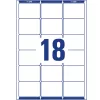 Etikett címke, 63,5 x46,6mm, 18 címke/ív, 100 ív/doboz, Avery fehér