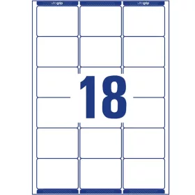   Etikett címke, 63,5 x46,6mm, 18 címke/ív, 100 ív/doboz, Avery fehér