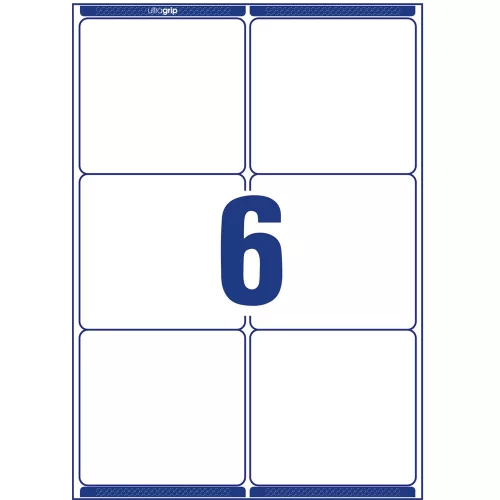 Etikett címke, 99,1 x93,1mm, nagyfedőképességű 6 címke/ív, 100 ív/doboz, Avery fehér