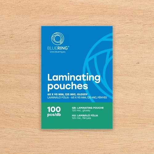 Lamináló fólia 65x95mm, 125 micron 100 db/doboz, Bluering®