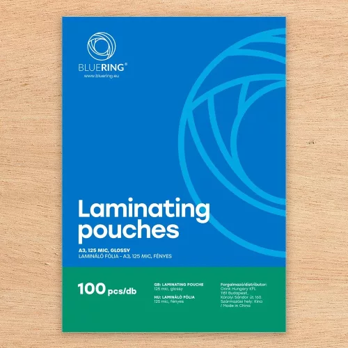 Lamináló fólia A3, 125 micron 100 db/doboz, Bluering®