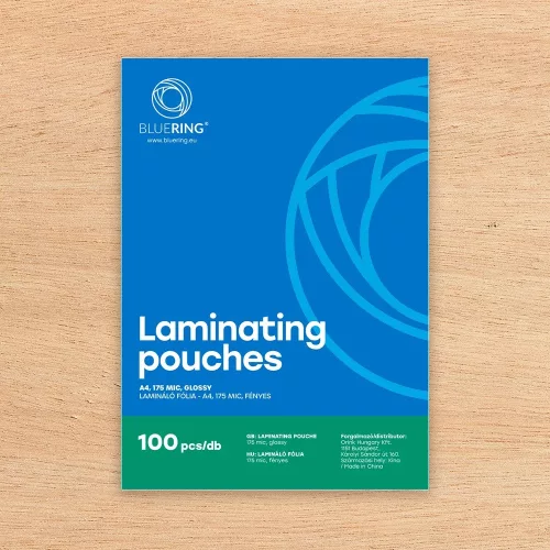 Lamináló fólia A4, 175 micron 100 db/doboz, Bluering®