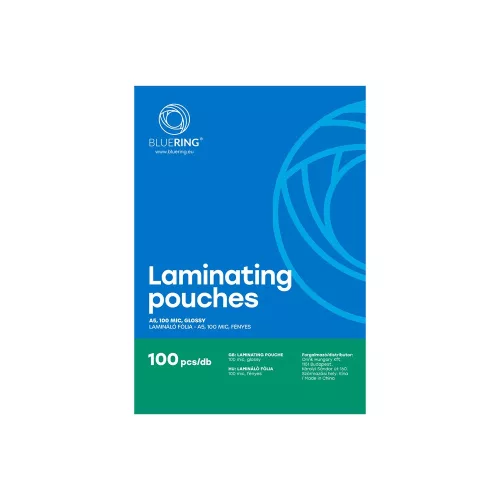 Lamináló fólia A5, 154x216mm, 100 micron 100 db/doboz, Bluering®