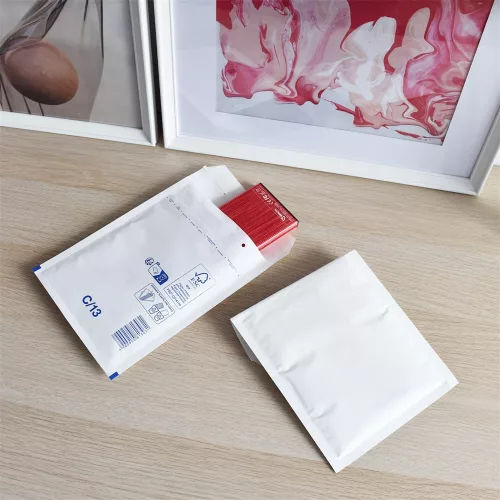 Légpárnás tasak 13/C szilikon külső méret 170x225mm, belső méret 150x215mm, Bluering® fehér