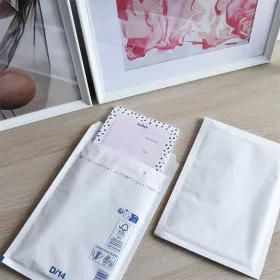   Légpárnás tasak 14/D szilikon külső méret 200x275mm, belső méret 180x265mm, Bluering® fehér