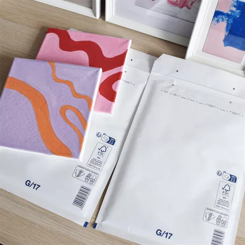 Légpárnás tasak 17/G szilikon külső méret 250x350mm, belső méret 230x340mm, Bluering® fehér