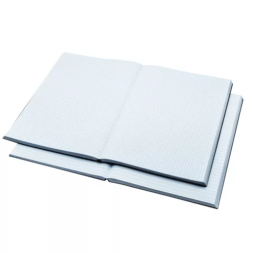 Beírókönyv A4, 200lap fekete PVC borító, Bluering® kockás
