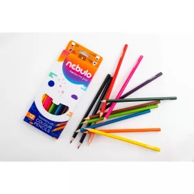   Színes ceruza készlet, háromszögletű Nebulo 12 klf. szín