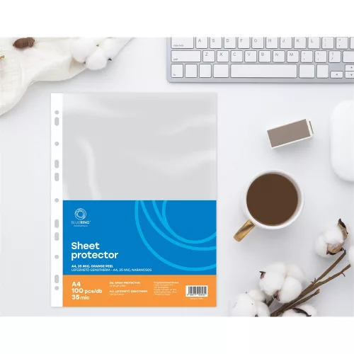 Genotherm lefűzhető A4, 35 micron narancsos 100 db/csomag Bluering®