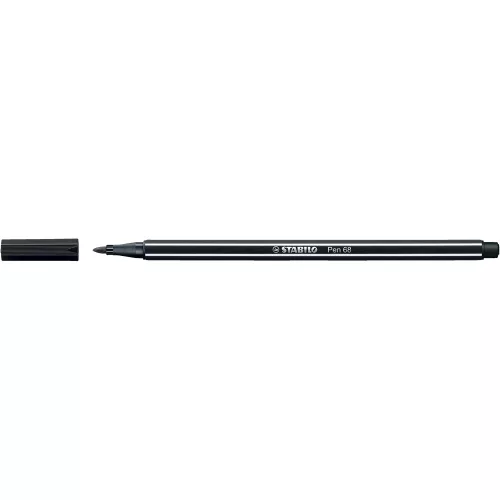 Rostirón, filctoll 1mm, M STABILO Pen 68 fekete