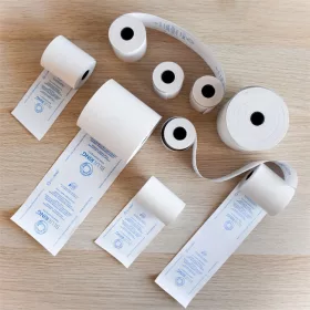   Hőpapír 80 mm széles, 75fm hosszú, cséve 12mm, 4 tekercs/csomag, ( 80/80 ) BPA mentes Bluering®