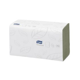   Kéztörlő 2 rétegű Z hajtogatású 250 lap/csomag 15 csomag/karton Singlefold H3 Tork_290179 zöld