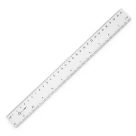 Vonalzó 30cm, kemény műanyag Bluering®