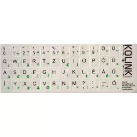 Billentyűzet matrica fehér Kolink