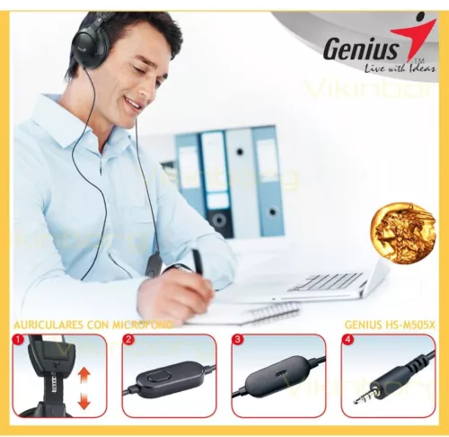 Mikrofonos fejhallgató Genius HS-M505X