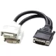 DMS-59/2xDVI-I kábel 10 cm