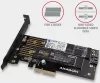 PCIe M.2 NVMe/SATA adapter Axagon