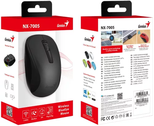 Genius NX-7005 fekete vezeték nélküli egér