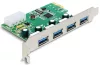 USB 3.0 kártya PCIe 4 port Delock 89363