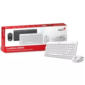  Genius LuxeMate Q8000 vezeték nélküli billentyűzet és egér fehér