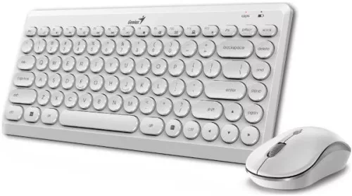 Genius LuxeMate Q8000 vezeték nélküli billentyűzet és egér fehér