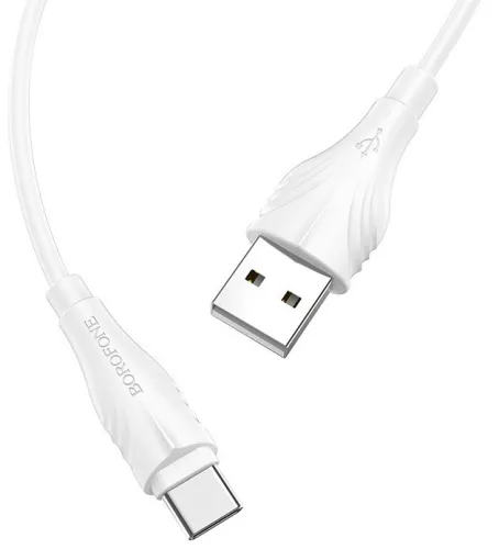 USB Type-C / USB-A 2.0 m kábel Borofone BX18 fehér