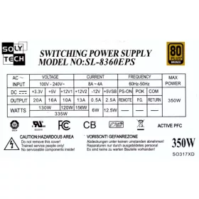 350W tápegység Soly Tech SL-8360EPS 80+ Bronze
