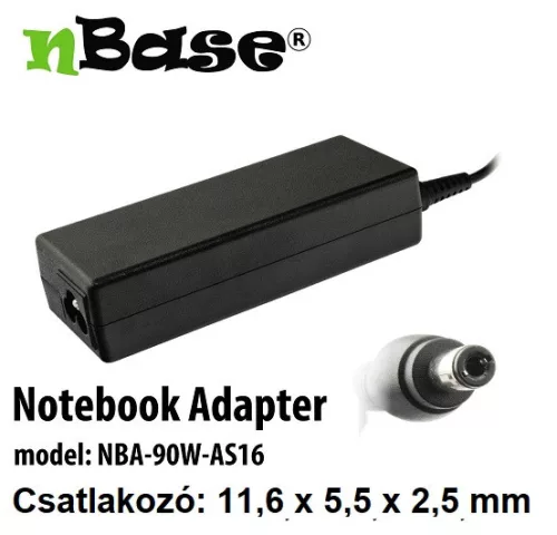 Laptop töltő utángyártott 90W nBase  (Asus, Toshiba)