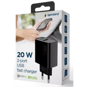 Mobiltelefon töltő 20W Gembird TA-UC-PDQC20-01-BK