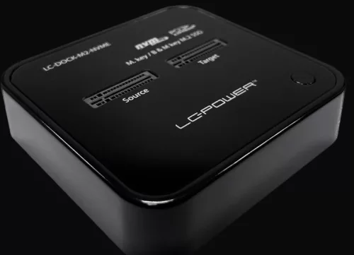 USB 3.2 M.2 NVMe dokkoló és klónozó állomás LC-Power LC-Dock-M2-NVMe