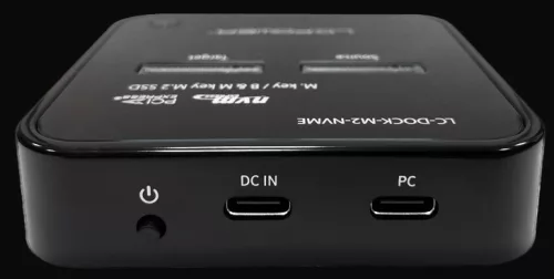 USB 3.2 M.2 NVMe dokkoló és klónozó állomás LC-Power LC-Dock-M2-NVMe