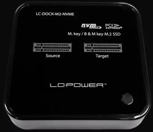 USB 3.2 M.2 NVMe dokkoló és klónozó állomás LC-Power LC-Dock-M2-NVMe