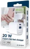 Mobiltelefon töltő 20W Gembird TA-UC-PDQC20-W-01